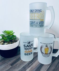 Printed Frosted beer mugs