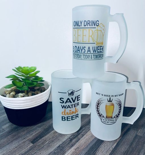 Printed Frosted beer mugs
