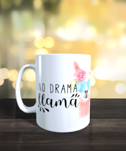 Lama No Drama Printed mug