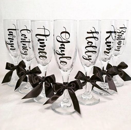 Wedding Branded Champagne glasses