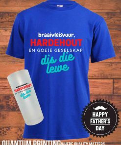 HardeHout T-shirt & Glass Combo