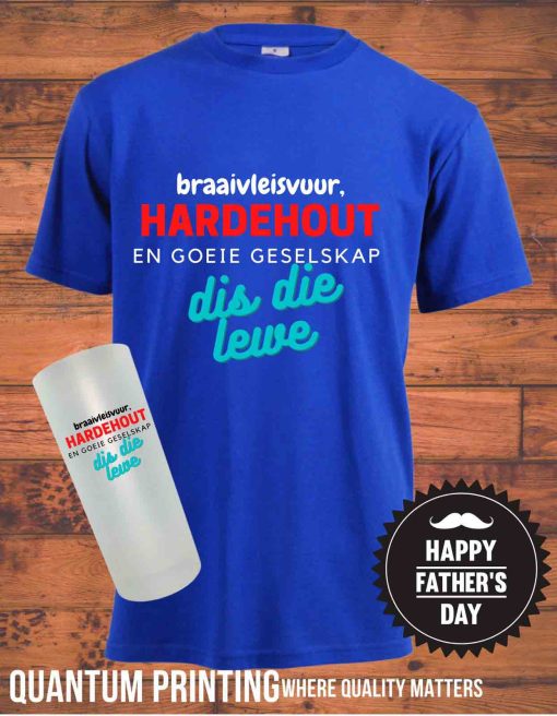 HardeHout T-shirt & Glass Combo
