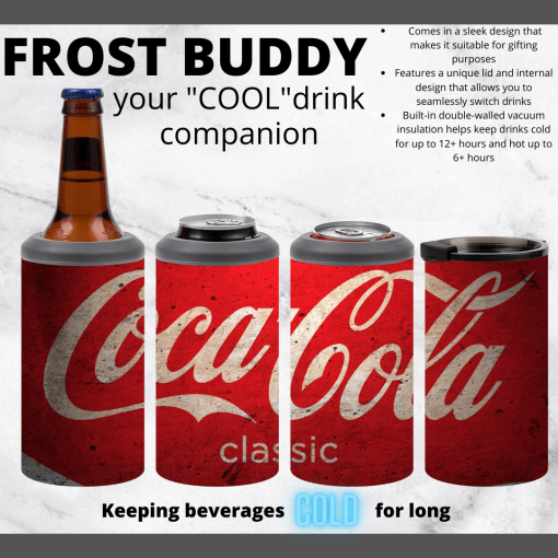 Frost Buddy Stainless steel Printed with Go Cooldrink theme