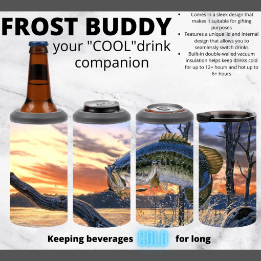 Frost Buddy Stainless steel Printed with Fishing theme