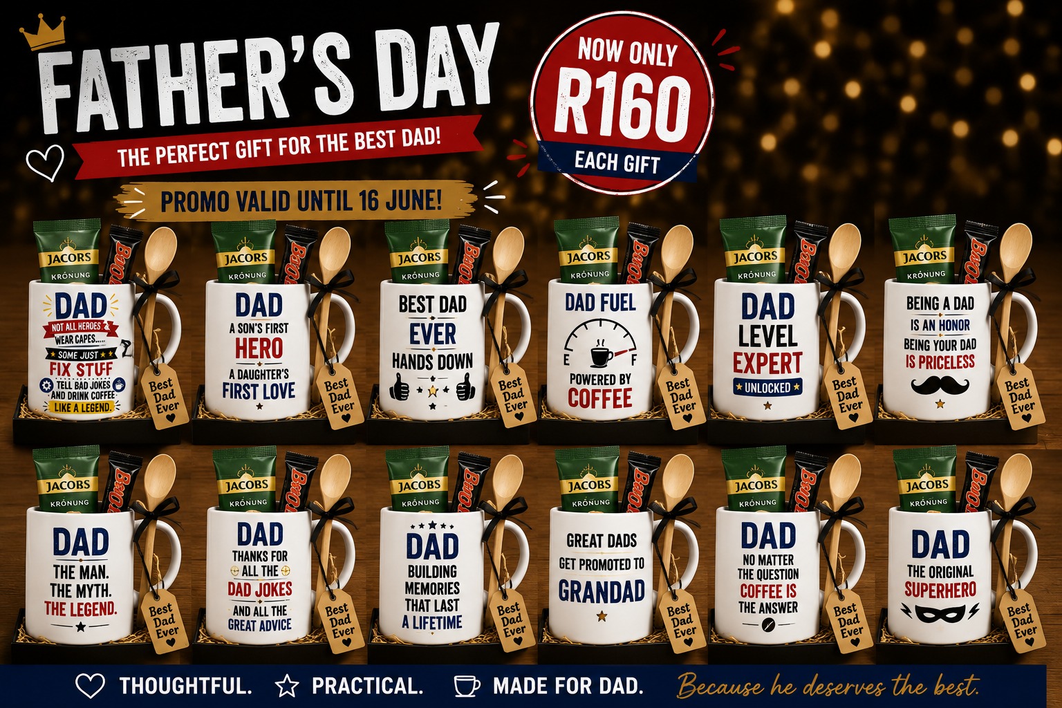 Fatherday Mugs gift combo