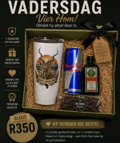 Vadersdag Trots Afrikaans Koedoe tumbler geskenk stel R350