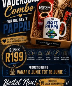 Vadersdag combo geskenk stel Die Beste Pappa in die Wêreld mug R199