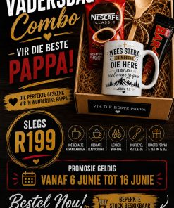 Vadersdag combo Wees Sterk en Moedig Josua 1:9 mug geskenk R199