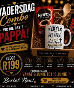Vadersdag combo Ek is Nie Perfek Nie Perfekte God mug geskenk R199