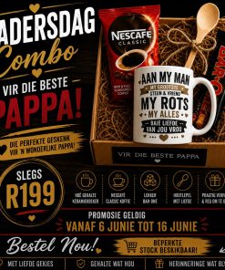 Vadersdag combo Aan My Man My Rots mug geskenk vrou vir man R199