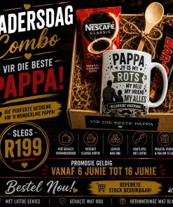 Vadersdag combo Pappa Jy is My Rots My Held mug geskenk R199